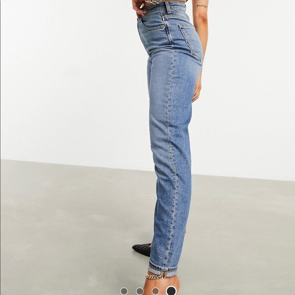 ASOS DESIGN high rise farleigh 'slim' mom jeans (W30 L32) - Picture 4 of 8